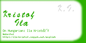 kristof ila business card